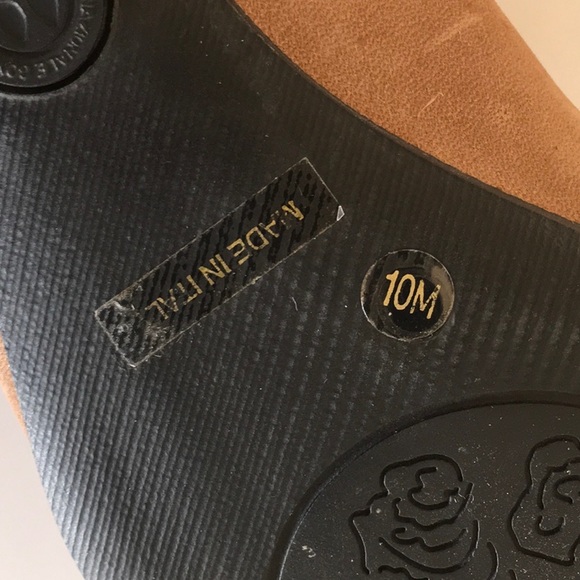 Sesto Meucci Tan Suede Leather Lace Up Loafer W/ Decorative Cut Outs Size 10 - Picture 7 of 8